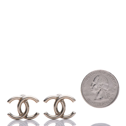 Chanel Metal CC Stud Earrings Gold 2 of 7