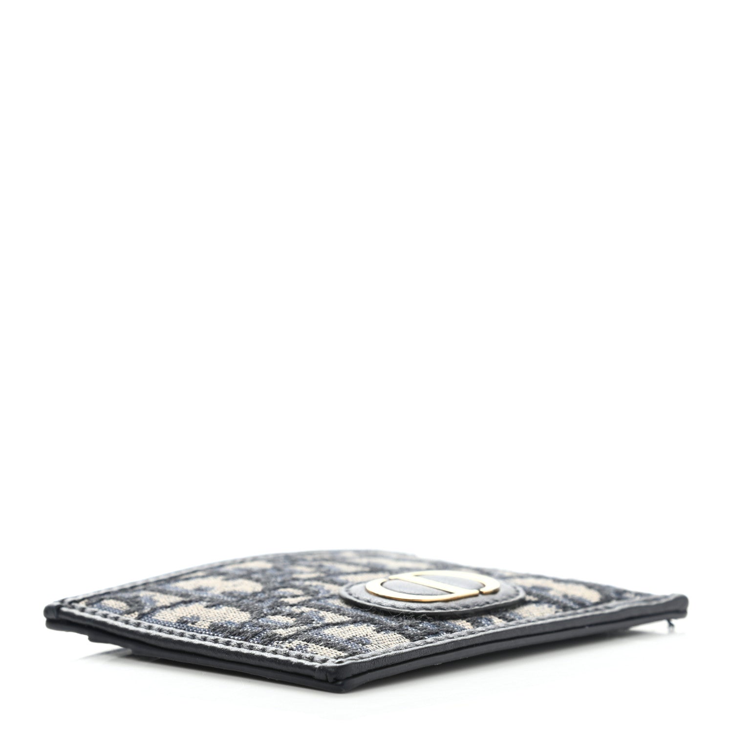 Christian Dior Oblique Calfskin Card Holder Blue 4 of 8
