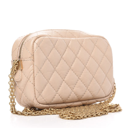 Chanel Aged Calfskin Quilted Mini Reissue Camera Case Beige Clair 3 of 10