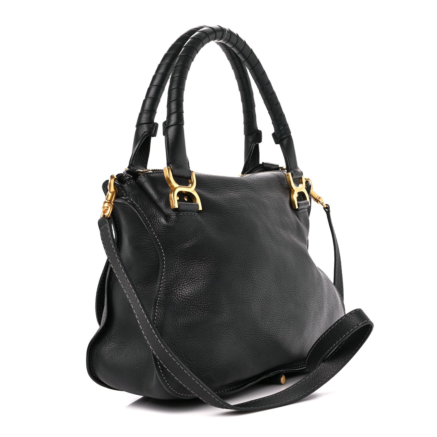Chloe Calfskin Medium Marcie Satchel Black 3 of 12