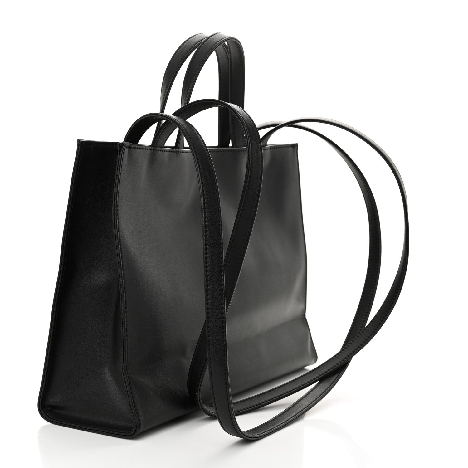 Telfar Vegan Leather Medium Shopping Bag Black 2 of 10