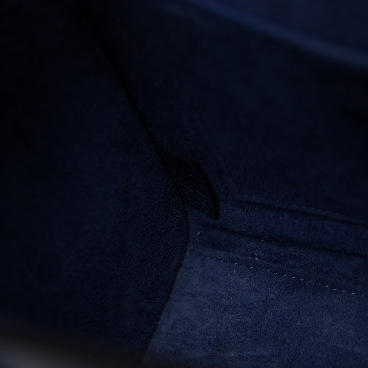 Drummed Calfskin Nano Luggage Indigo