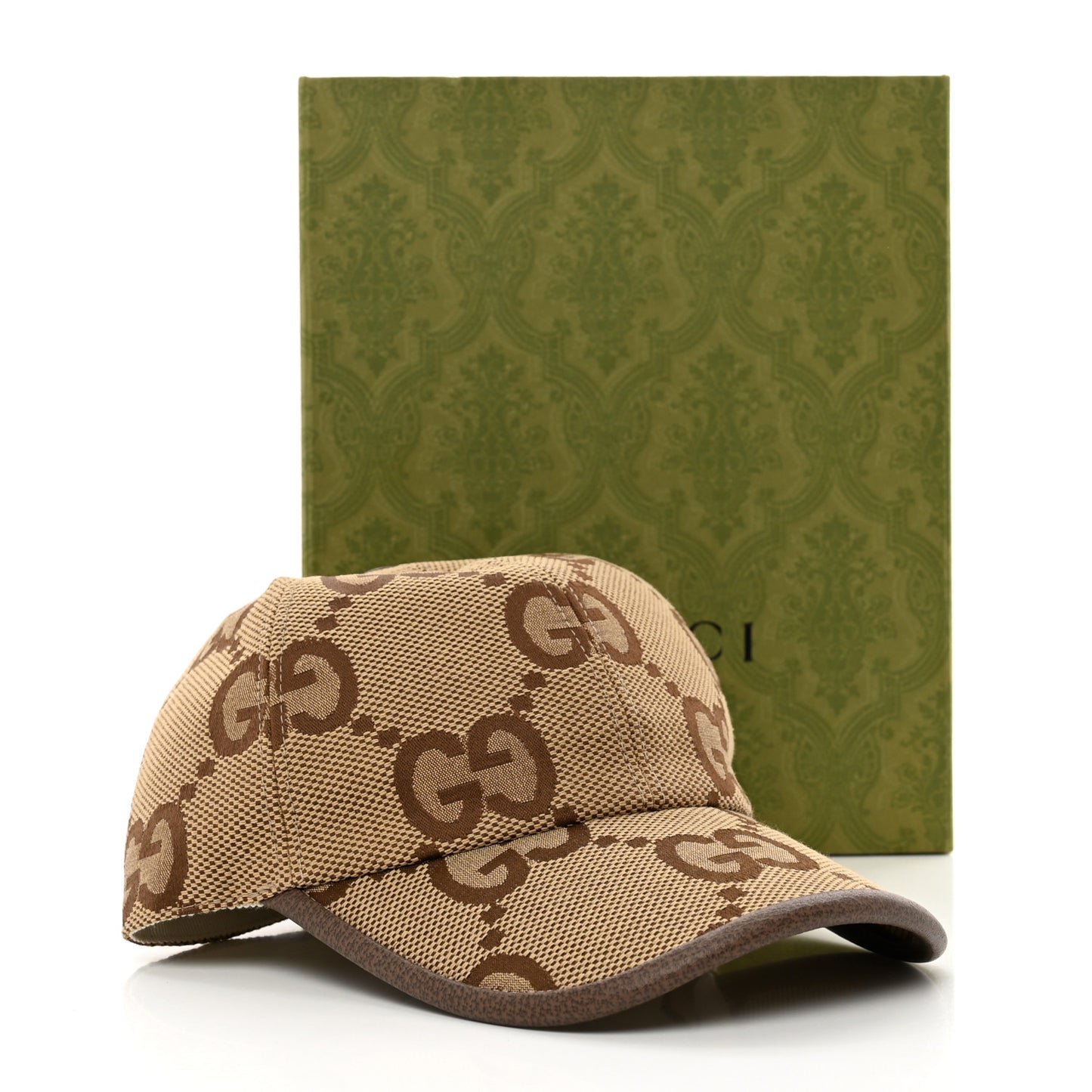 Monogram Jumbo GG Baseball Hat L 58 Camel Ebony