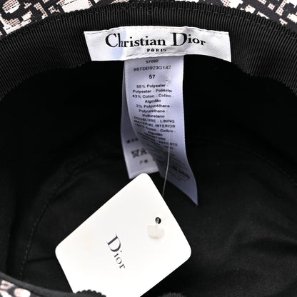 Christian Dior Cotton Large Brim Bucket Hat with Veil 57 Green Black 8 of 8