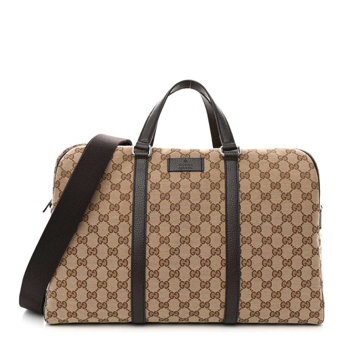 Monogram Dollar Calfskin Boston Duffle Bag Beige Ebony Testa di Moro Marrone Scuro