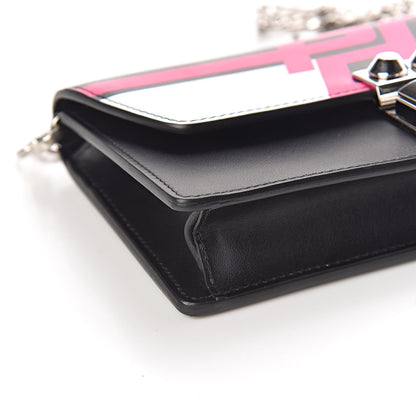 Prada City Calfskin Racing Logo Mini Elektra Crossbody Bag Fuxia Black 8 of 9