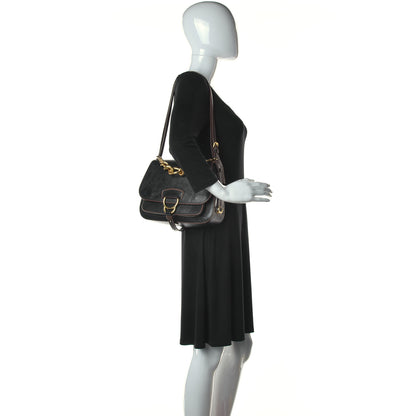 Miu Miu Goatskin Madras Lux Dahlia Black 2 of 12