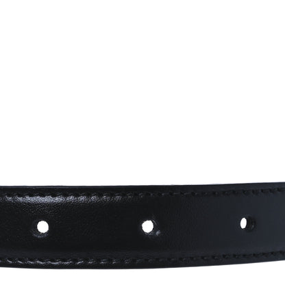 Gucci Calfskin Crystal Logo Thin Belt 95 38 Black 3 of 5