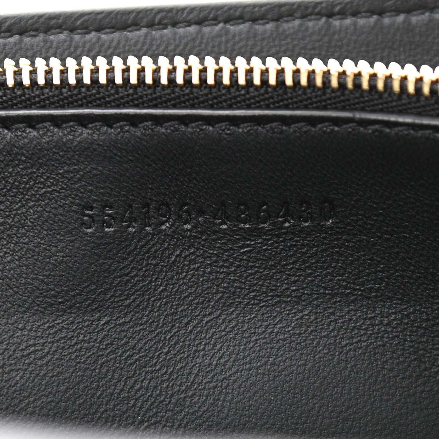 Pebbled Calfskin Skull Wallet on Chain Black