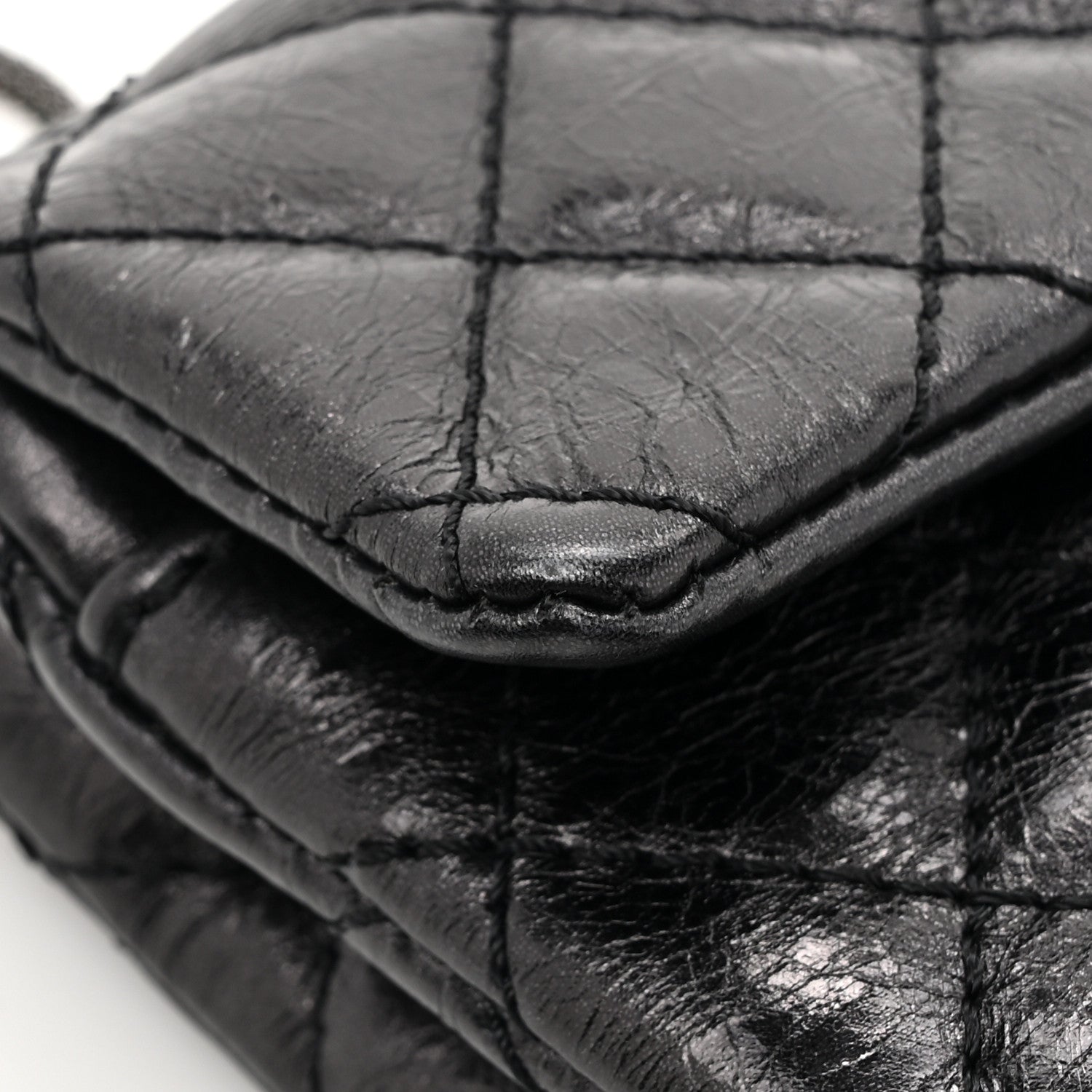 Chanel Glazed Calfskin 2.55 Reissue East West Clutch Black 12 of 12