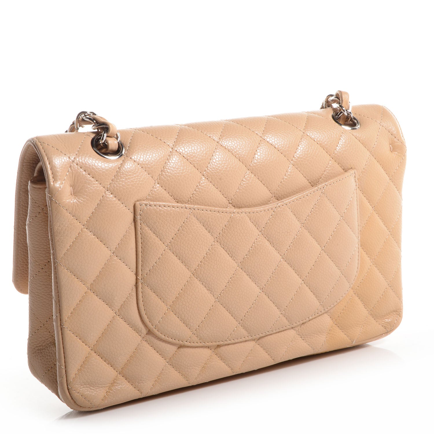 Chanel Caviar Quilted Medium Double Flap Beige Clair 3 of 8
