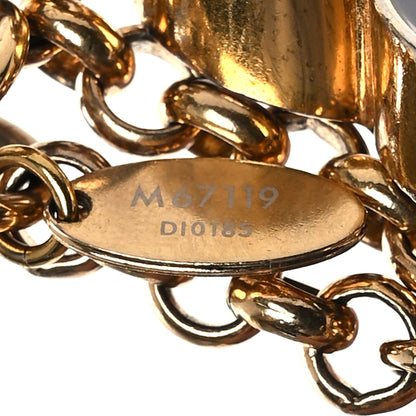 Louis Vuitton Metal Enamel Fleur De Monogram Bag Charm Dore 4 of 5