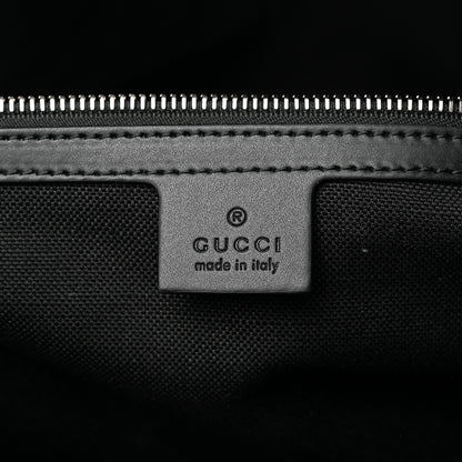 Gucci Soft GG Supreme Monogram Appia Calfskin Web Large Carry On Duffle Bag Black Grey 6 of 14