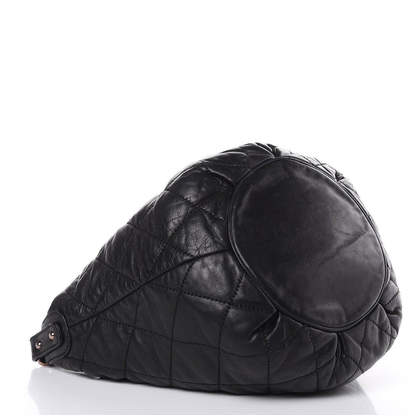 Lambskin Quilted Cloudy Bundle Hobo Black