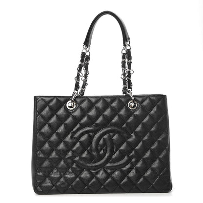 Chanel Caviar Quilted Grand Shopping Tote GST Black 1 of 8