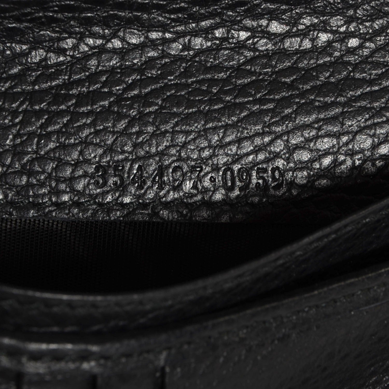 Gucci Dollar Calfskin Medium Swing Zip Around Wallet Black 7 of 8