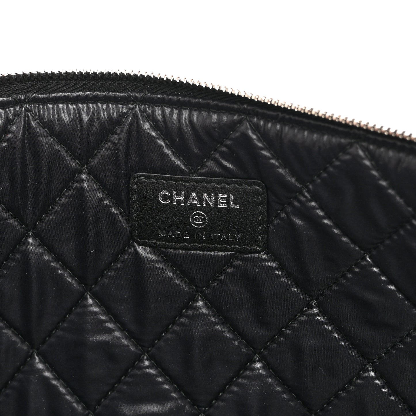 Caviar Studded Medium Deauville Pouch  Black