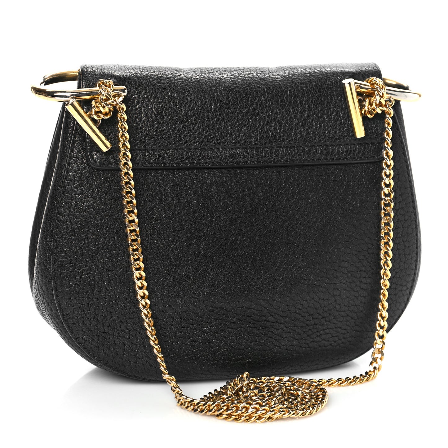 Grained Lambskin Mini Drew Shoulder Bag Black