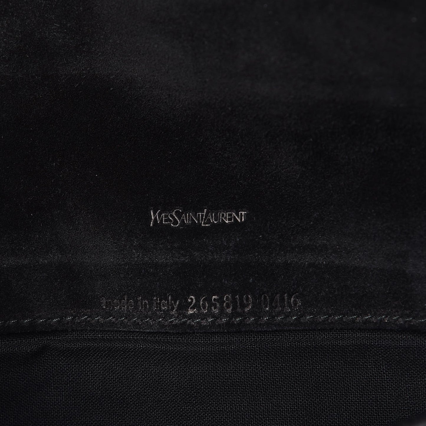 Chevre Monogram Fold Over Clutch Black