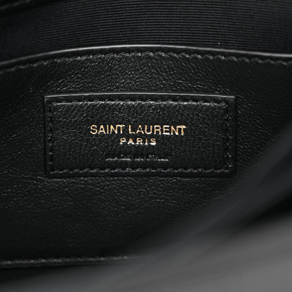 Saint Laurent Calfskin Crocodile Embossed Monogram Small Sunset Black 6 of 11