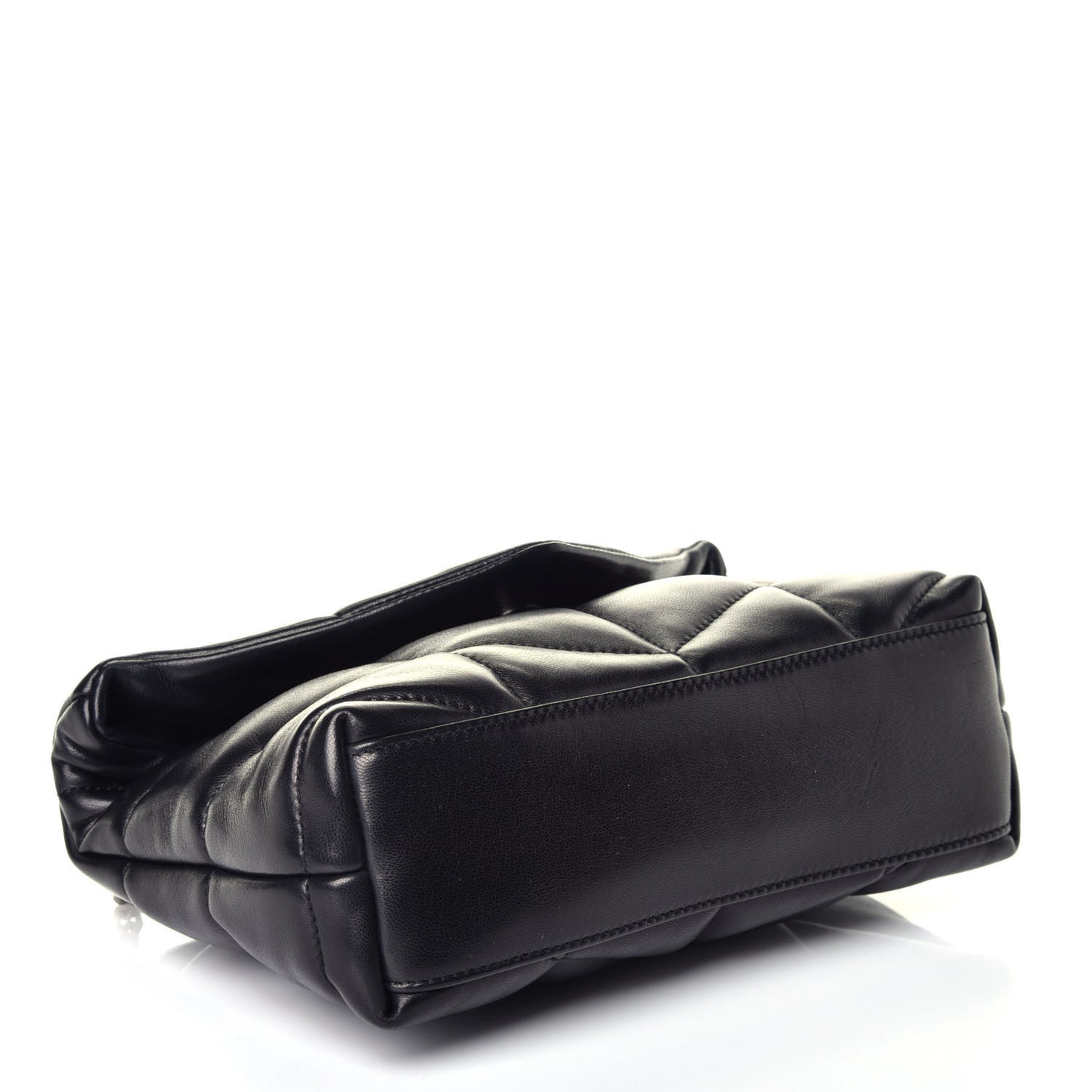 Lambskin Quilted Toy Loulou Puffer Monogram Chain Satchel Black
