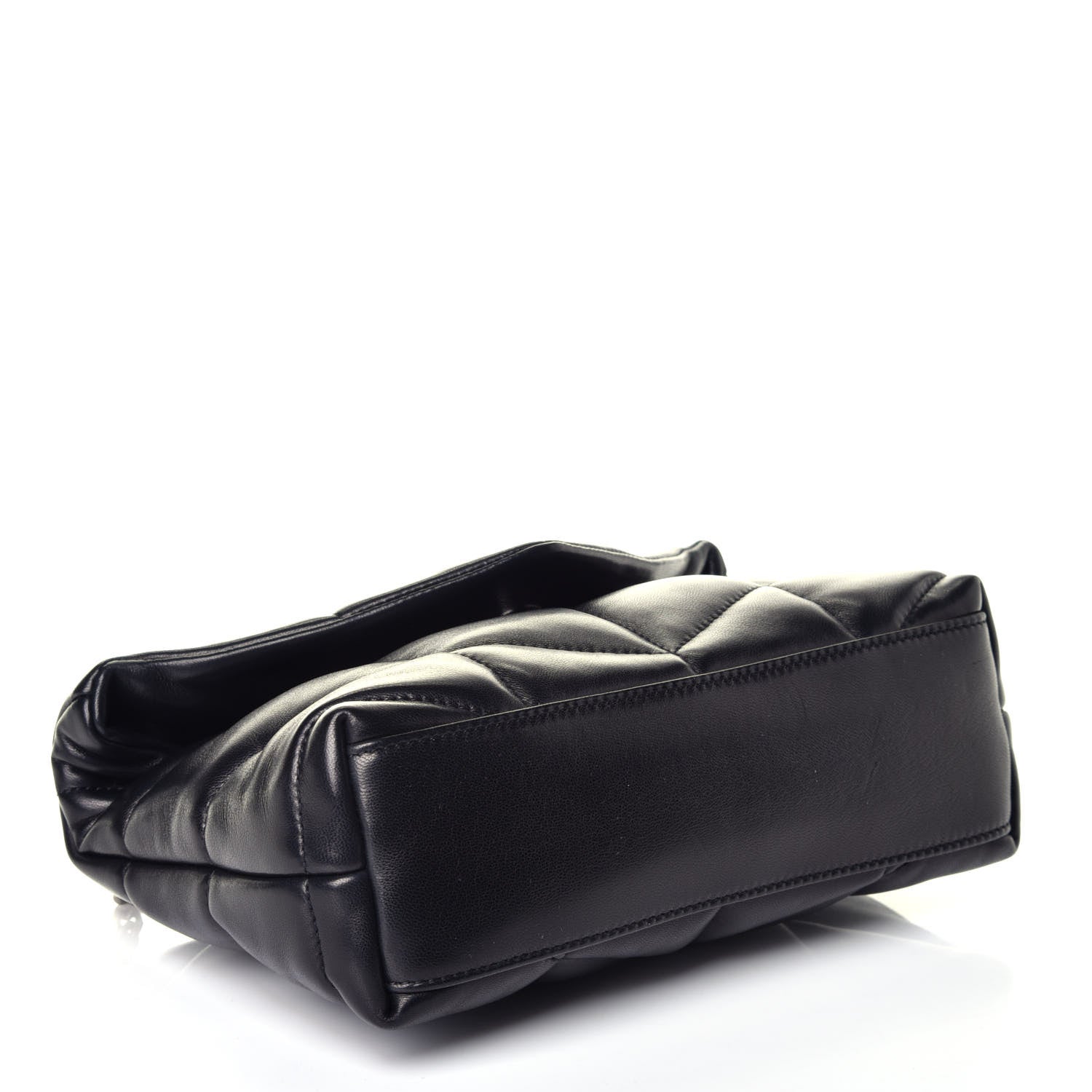 Saint Laurent Lambskin Quilted Toy Loulou Puffer Monogram Chain Satchel Black 4 of 9