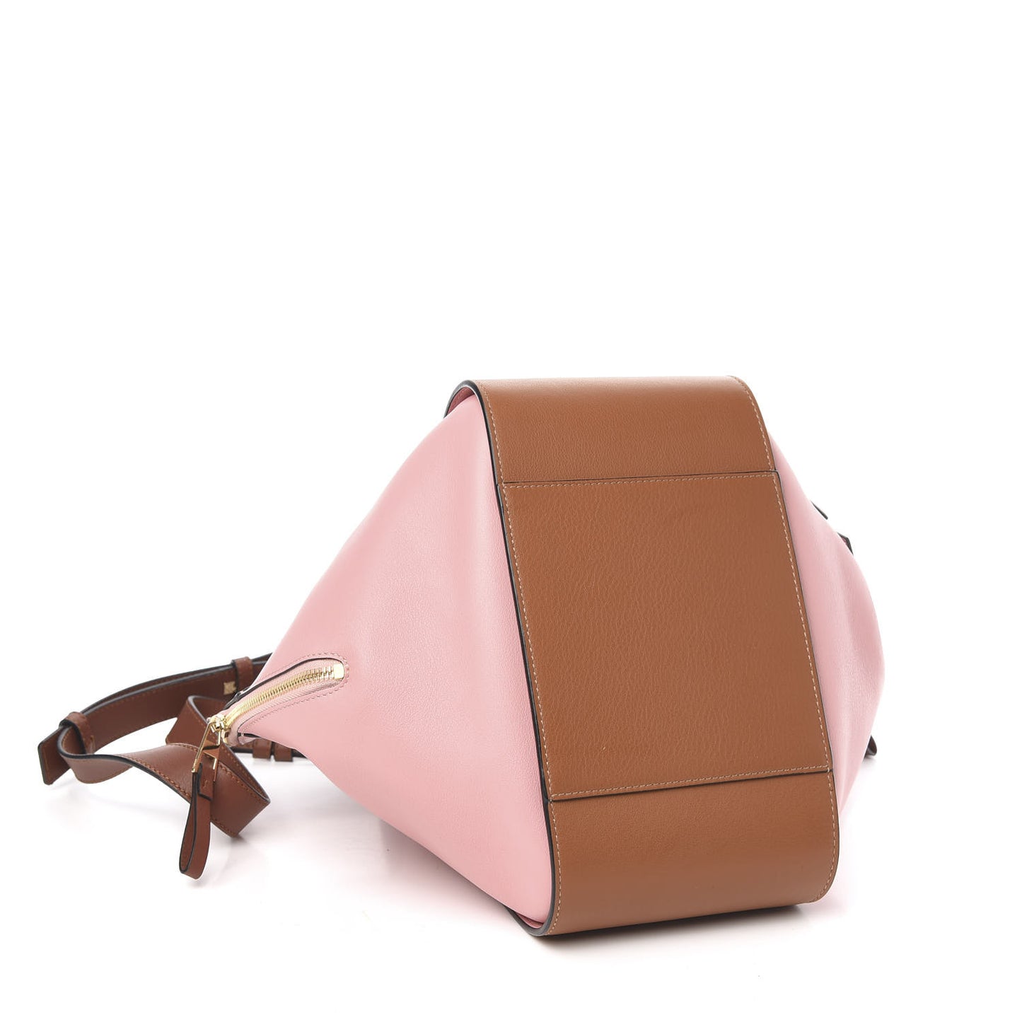 Calfskin Small Hammock Shoulder Bag Pastel Pink Tan