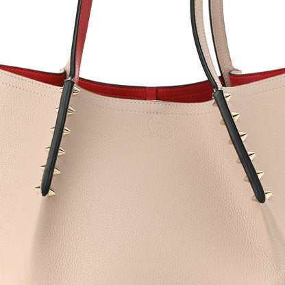 Christian Louboutin Calfskin Spiked Small Cabarock Shopper Tote Rose De Chine 7 of 10