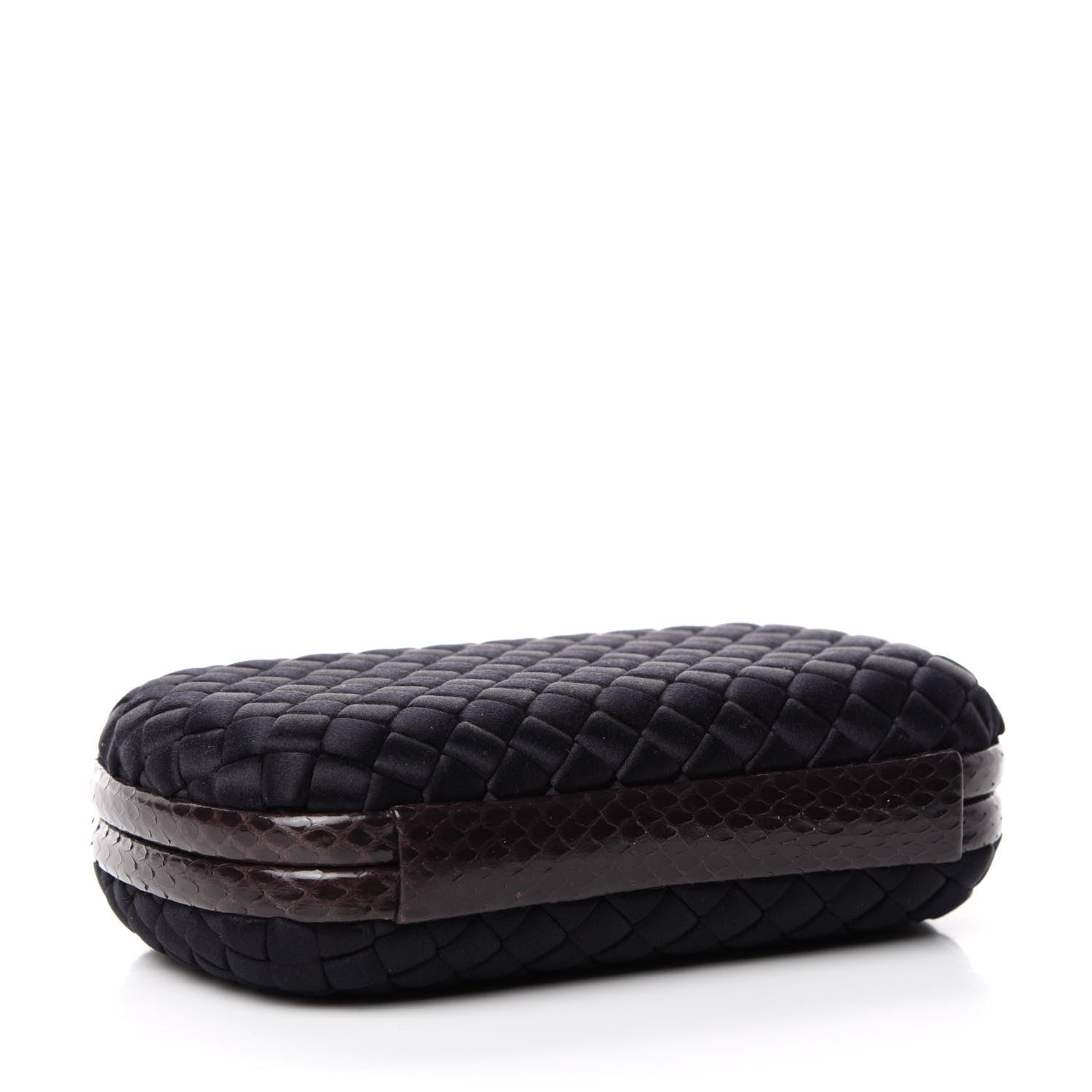 Bottega Veneta Satin Intreccio Impero Ayers Knot Clutch Black 4 of 6