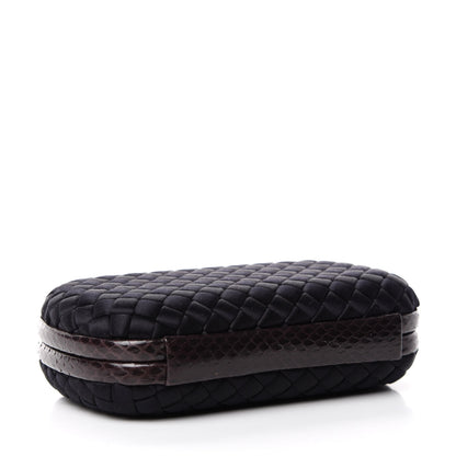 Bottega Veneta Satin Intreccio Impero Ayers Knot Clutch Black 4 of 6