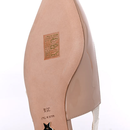 Christian Dior Patent Ribbon J'Adior Slingback Ballet Flats 35.5 Nude 8 of 11
