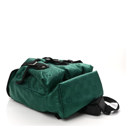 Gucci Econyl Nylon Monogram Off The Grid Utility Pocket Backpack Scrabble Green Black 4 of 9