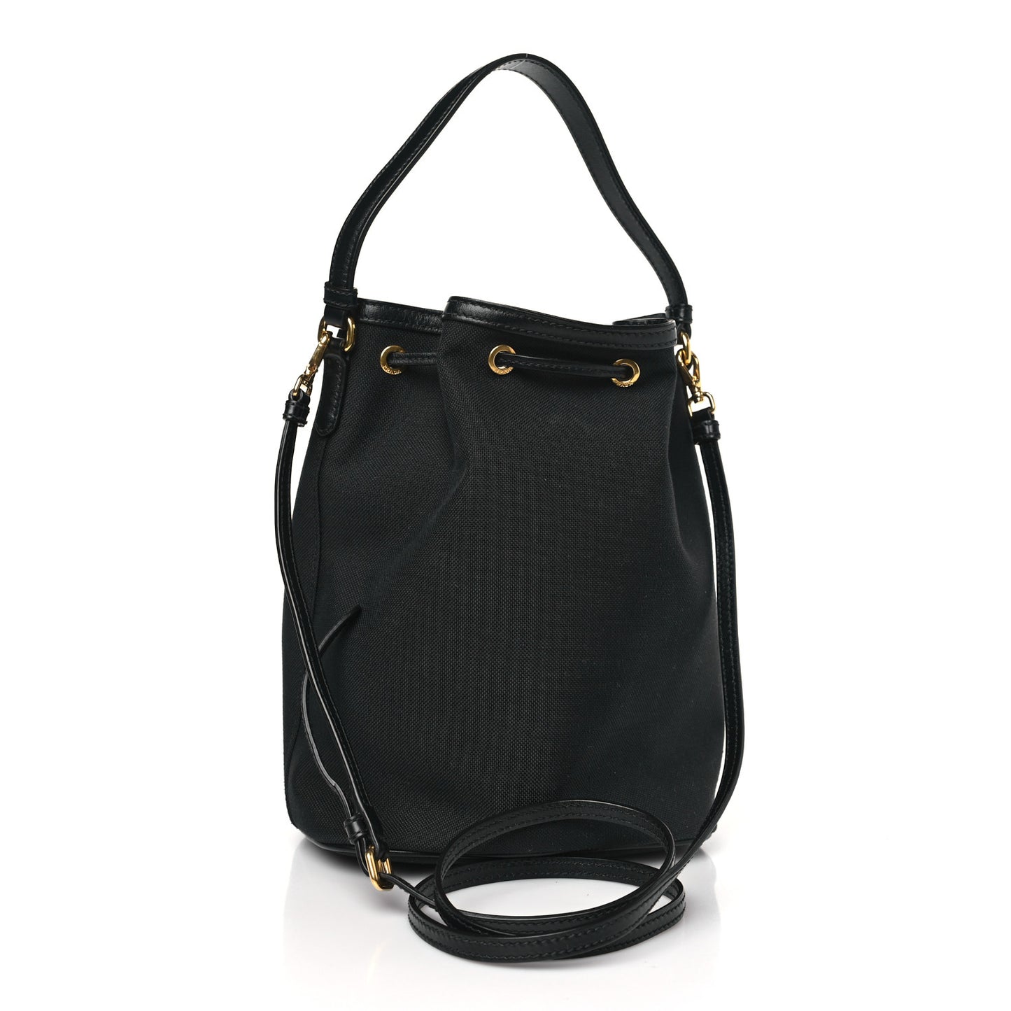 Jacquard Logo Mini Bucket Crossbody Bag Black
