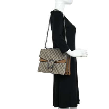 Gucci GG Supreme Monogram Medium Dionysus Shoulder Bag Taupe 2 of 16