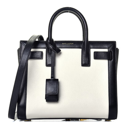 Saint Laurent Calfskin Bi-Color Nano Sac De Jour Porcellana Black 1 of 10