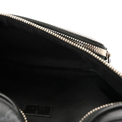 Gucci GG Supreme Monogram Textured Calfskin Retro Interlocking G Belt Bag Black 5 of 9