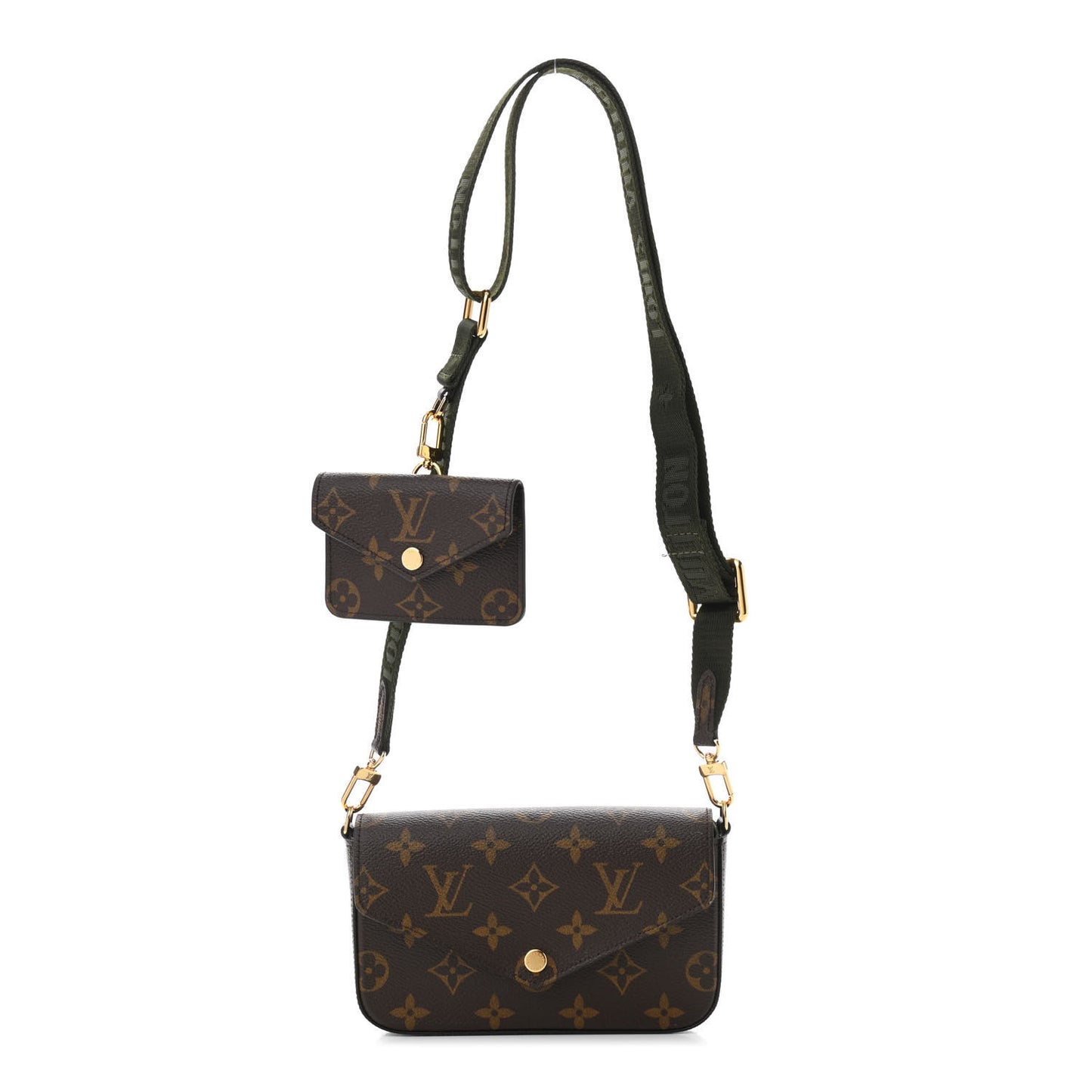 Monogram Felicie Strap & Go Kaki