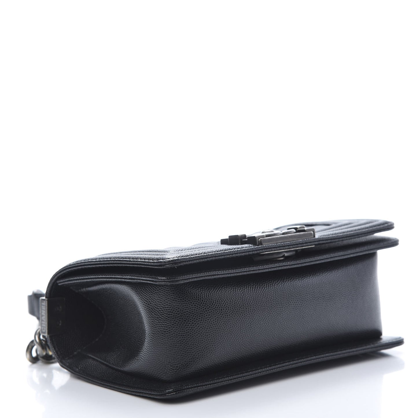 Caviar Quilted Small Boy Flap Black