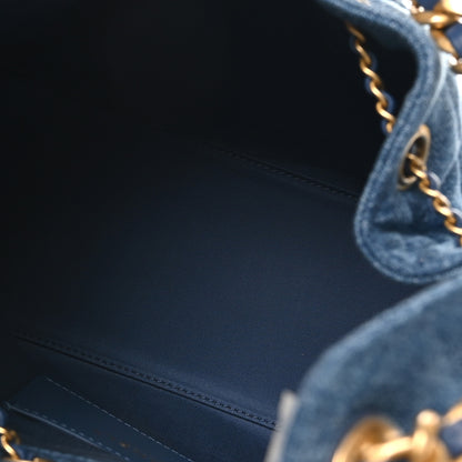 Chanel Washed Denim Quilted Small Chanel 25 Handbag Blue 6 of 11