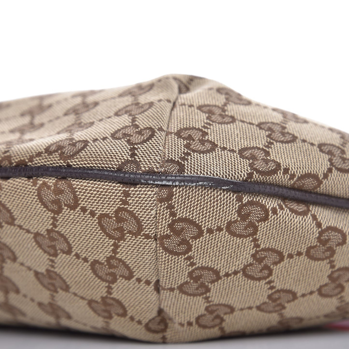 Monogram Web Medium Half Moon Hobo Dark Brown
