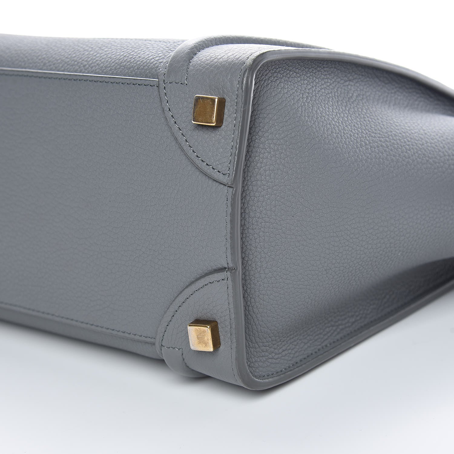 Celine Baby Drummed Calfskin Micro Luggage Kohl 12 of 14