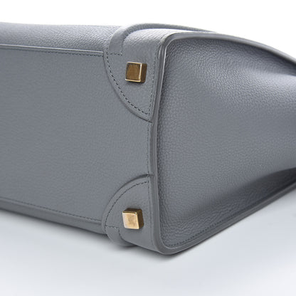 Celine Baby Drummed Calfskin Micro Luggage Kohl 12 of 14