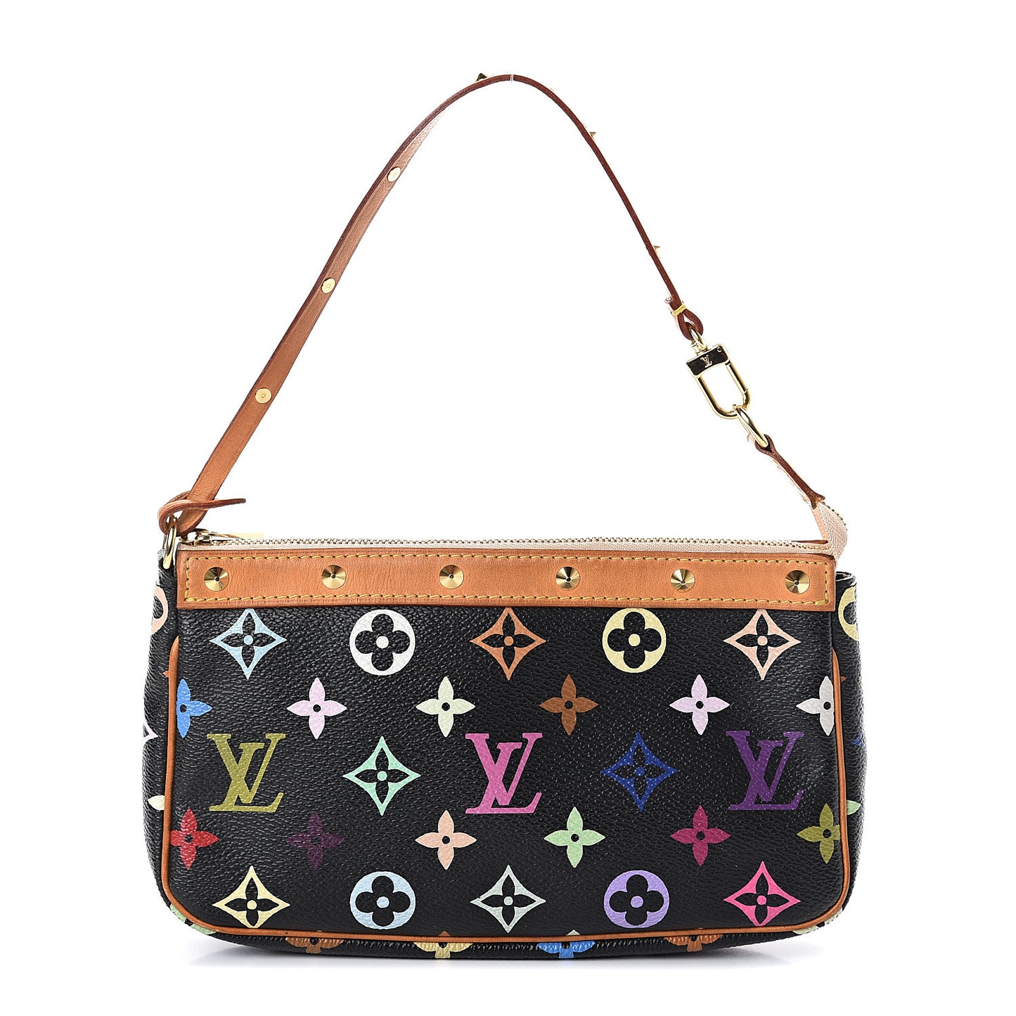 Monogram Multicolor Pochette Accessories Black