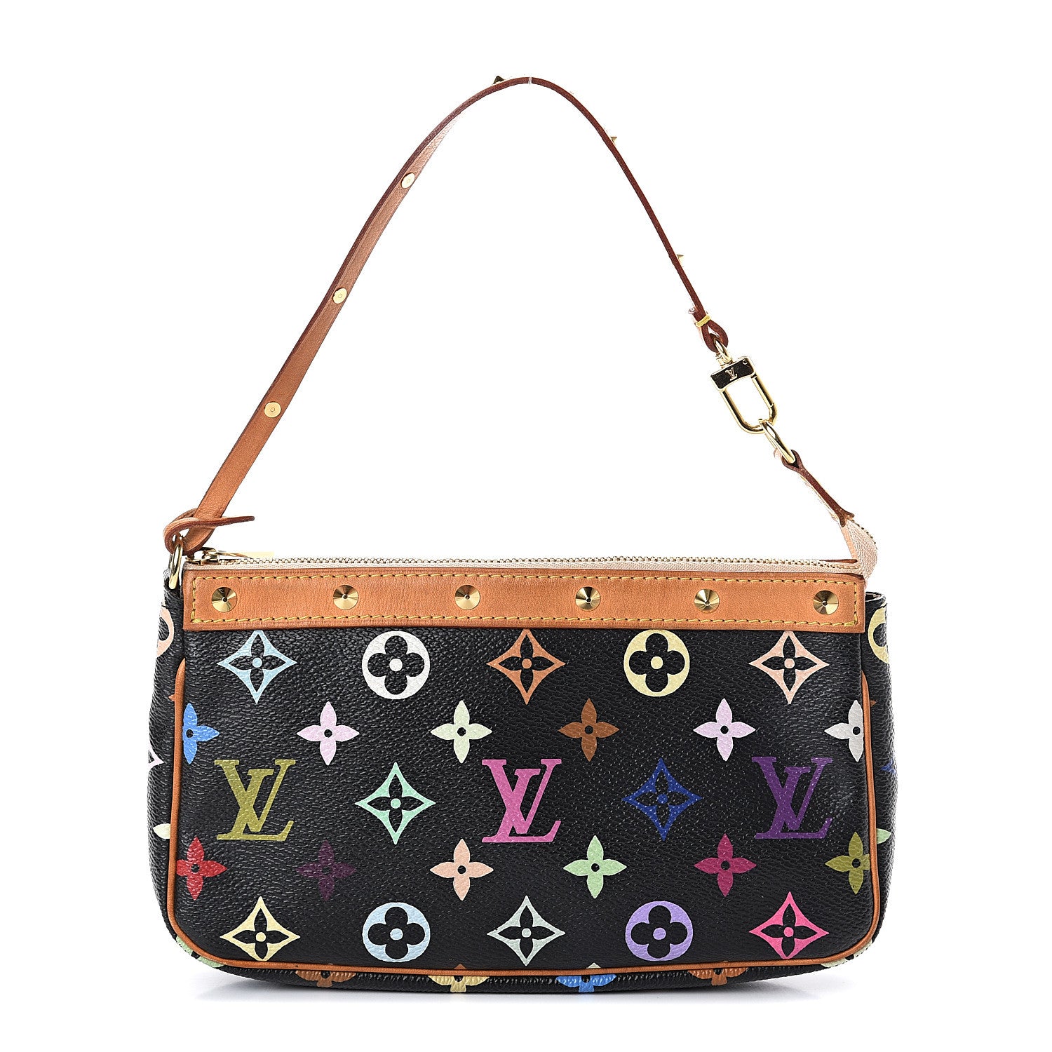 Louis Vuitton Monogram Multicolor Pochette Accessories Black 1 of 8