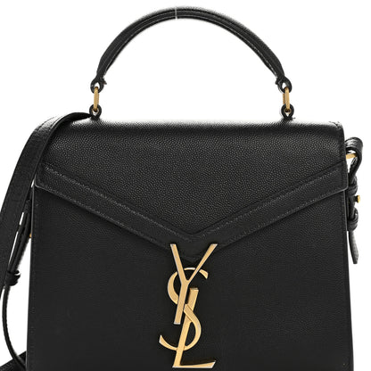 Saint Laurent Grain de Poudre Mini Classic Monogram Cassandra Top Handle Black 8 of 13