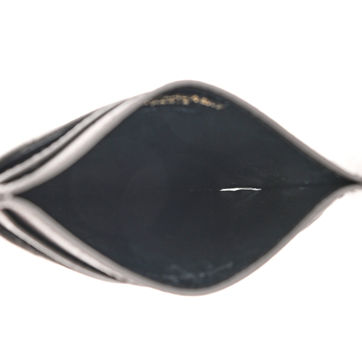 Saint Laurent Grain De Poudre Matelasse Chevron Monogram Credit Card Case Coal 5 of 7
