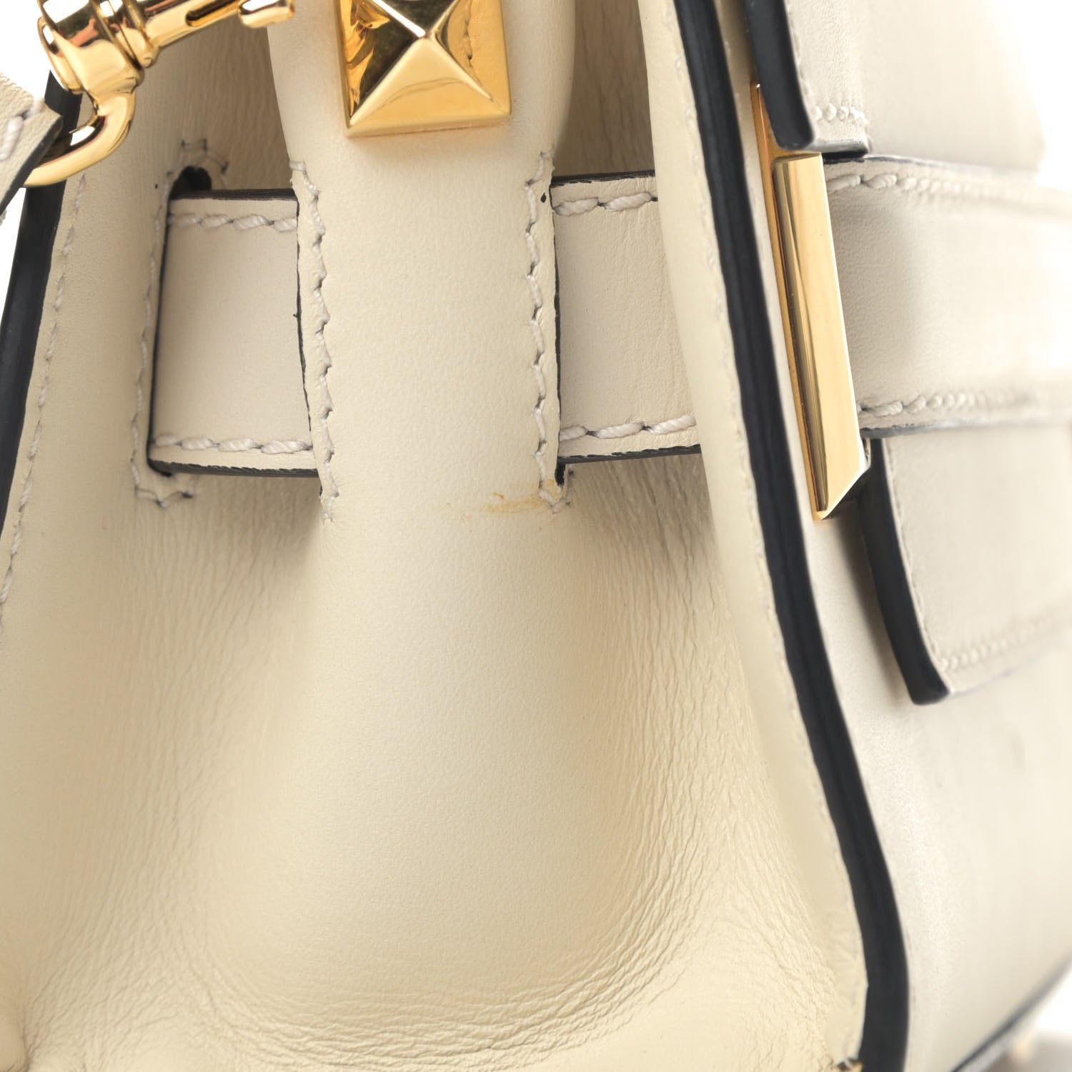Valentino Garavani Vitello Mini My Rockstud Frame Bag Light Ivory 5 of 5