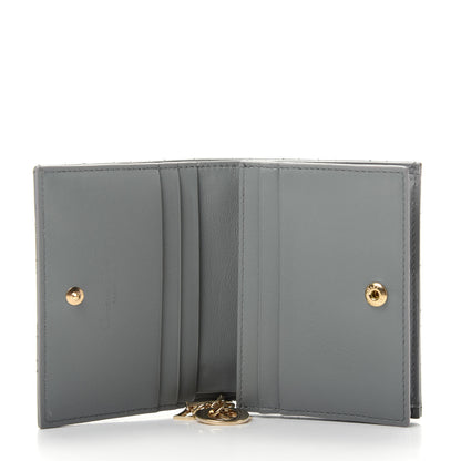 Christian Dior Patent Cannage Mini Lady Dior Wallet Gray Stone 5 of 8