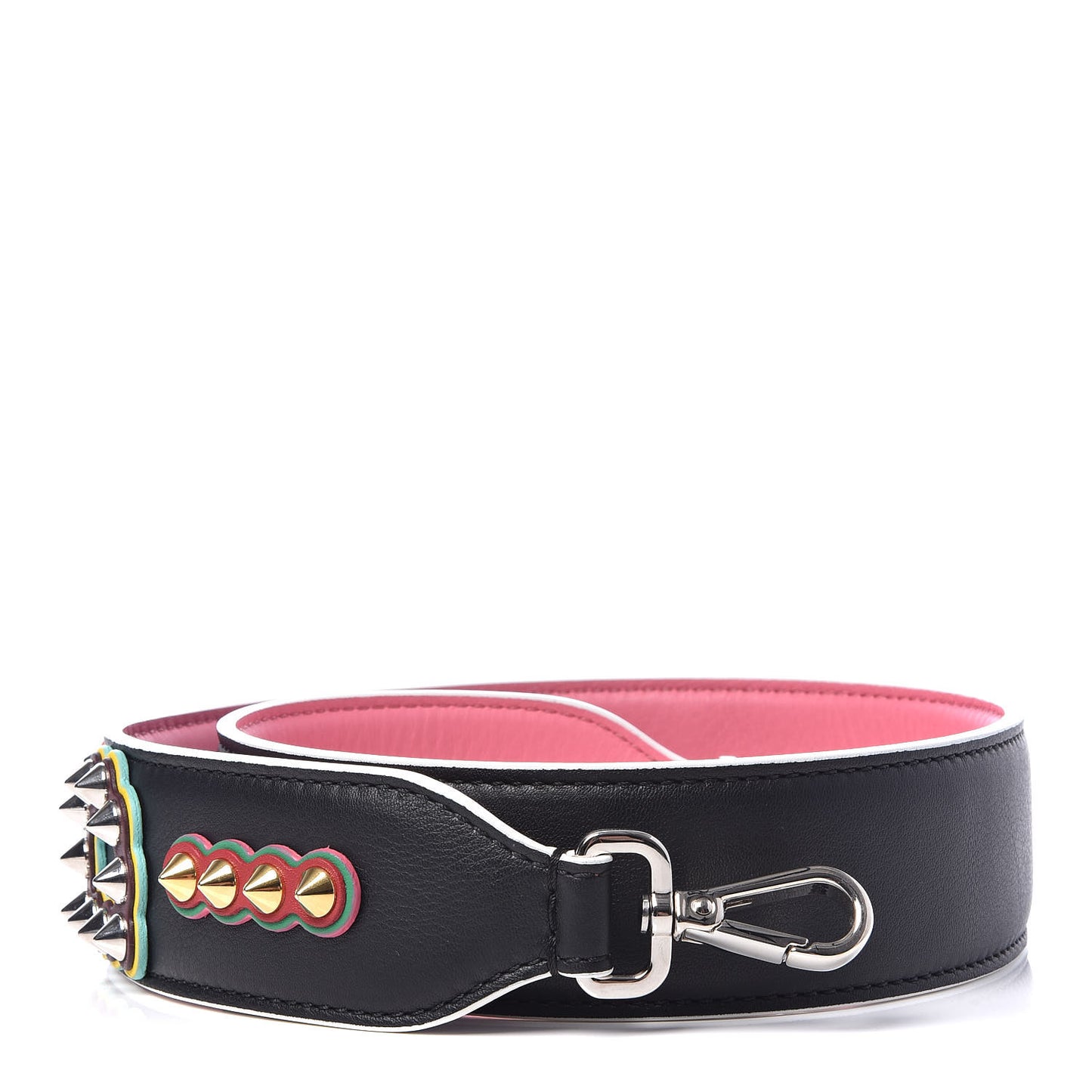 Vitello Dolce Fun Fair Metal Studded Strap You Black Multicolor