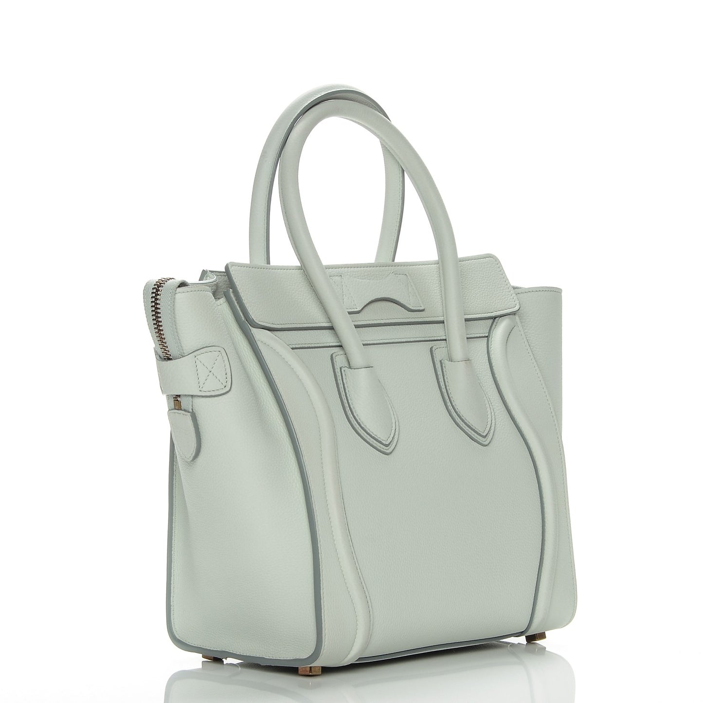 Drummed Calfskin Micro Luggage Jade